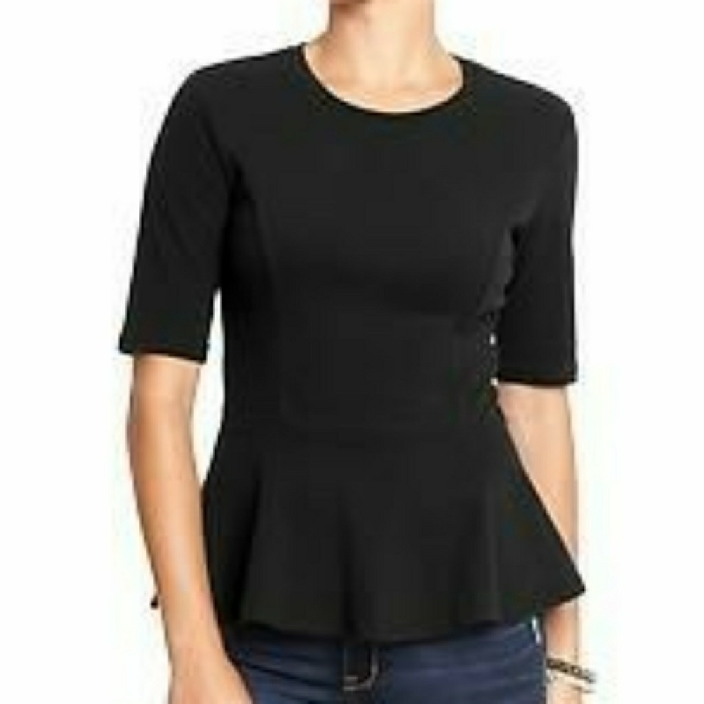 Black Old Navy Peplum Top